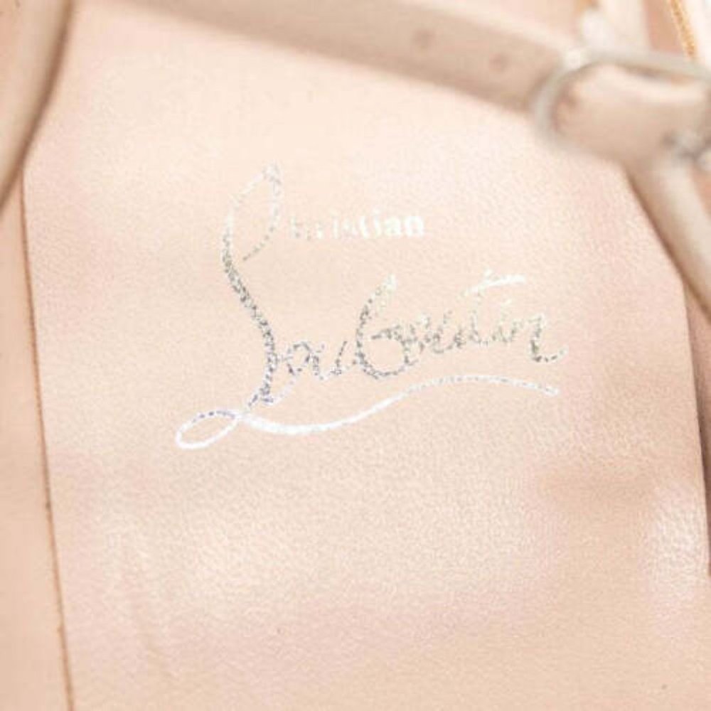 NEW Christian Louboutin Conclusive Pointed Toe Ankle Strap Pump Leche EU 38 - Picture 8 of 10